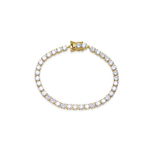 Gold Plated Paloma CZ Tennis Bracelet -4mm