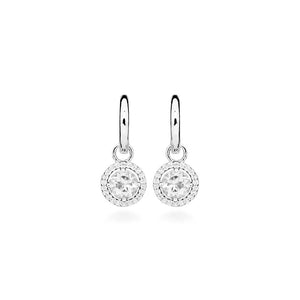 Silver Blanche CZ Earrings