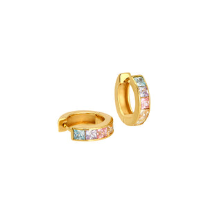 Gold Plated Serene Pastel Huggies