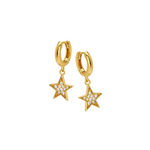 Gold Plated Stellar Drop Earrings