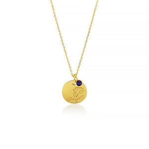 Gold Plated Birth Flower Necklace - February