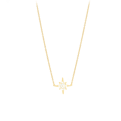 Gold Plated CZ Nova Necklace