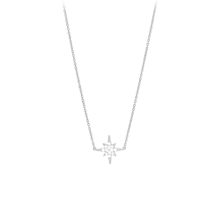Silver CZ Nova Necklace