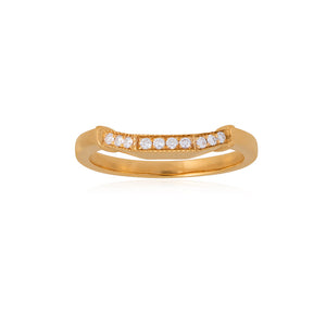 18ct Yellow Gold Kara Diamond Band