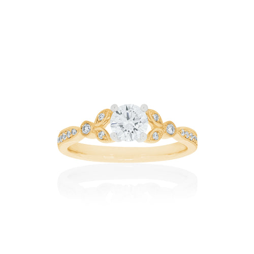 18ct Yellow Gold Florine Diamond Ring